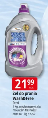 Żel do prania Wash&Free promocja w Leclerc