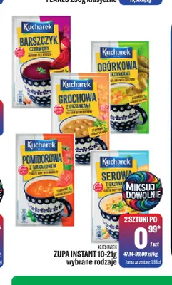 Zupa instant Kucharek promocja w Tomi Markt