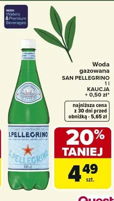 Woda gazowana SAN PELLEGRINO promocja w Carrefour Market