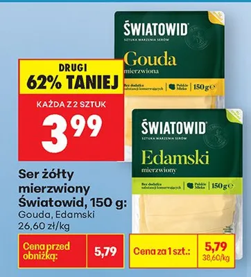Ser żółty mierzwiasty Gouda promocja w Biedronka