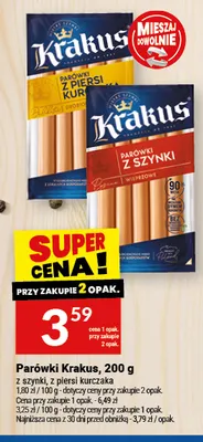Parówki z szynki Krakus promocja w Twój Market