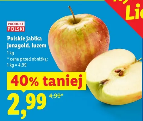 Jabłka jonagold, luzem promocja w Lidl