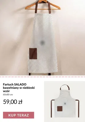 Fartuch bawełniany Salado w niebieski wzór promocja w Homla