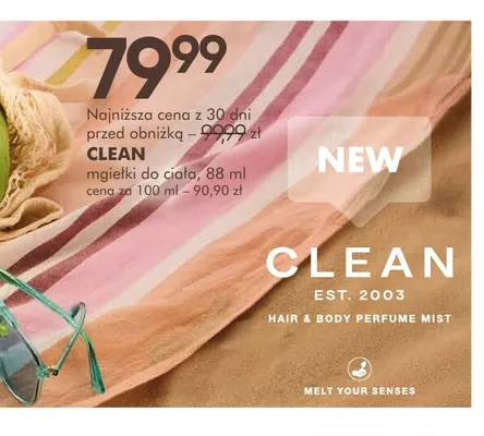 Mgiełka do ciała Clean promocja w Super-Pharm