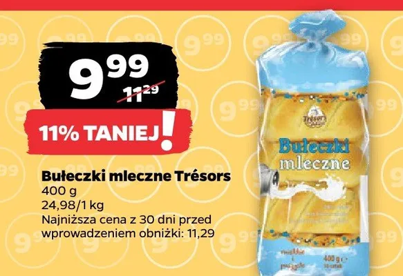 Bułeczki mleczne Trésors promocja w Netto