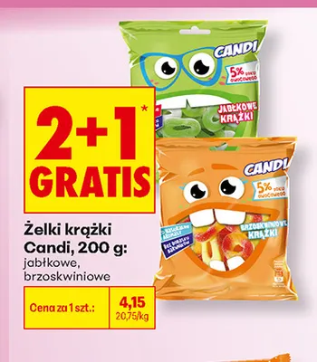 Żelki krążki Candi jabłkowe promocja w Biedronka
