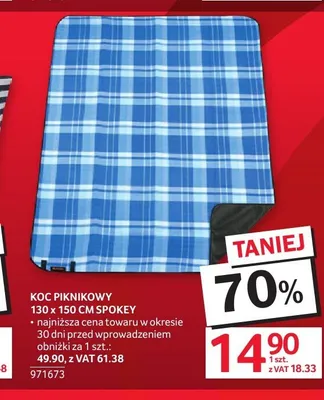 Koc piknikowy Spokey 130x150 cm promocja w Selgros