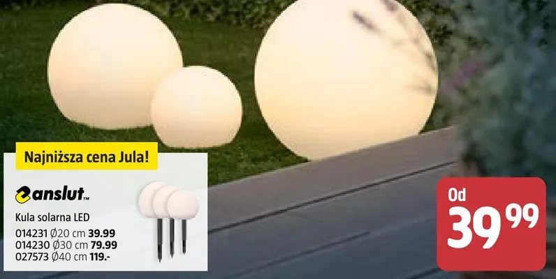 Kula solarna LED Ø20 cm promocja w Jula