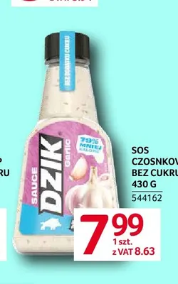 Sos czosnkowy bez cukru Dzik promocja w Selgros