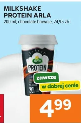 Milkshake Protein Arla chocolate brownie promocja w Stokrotka