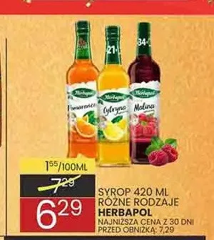 Syrop o smaku pomarańczowym Herbapol promocja w Wafelek