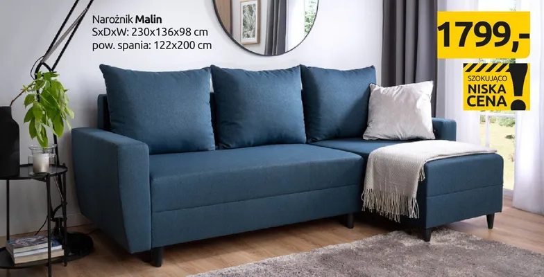 Narożnik Malin promocja w Black Red White