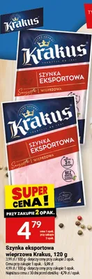 Szynka eksportowa wieprzowa Krakus promocja w Twój Market