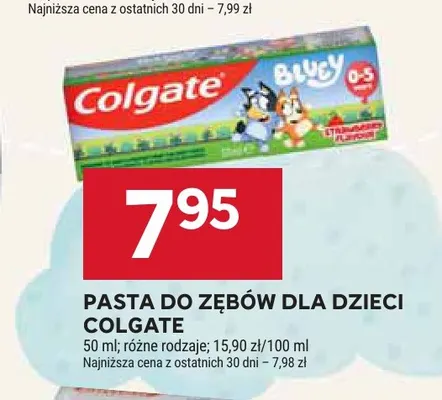 Pasta do zębów dla dzieci Colgate Bluey promocja w Stokrotka