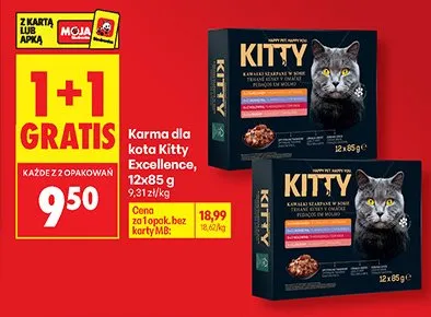 Karma dla kota Kitty, 12x85 g promocja w Biedronka