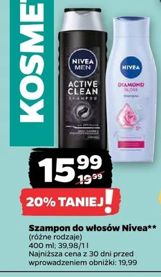 Szampon do włosów Nivea różne rodzaje promocja w Netto