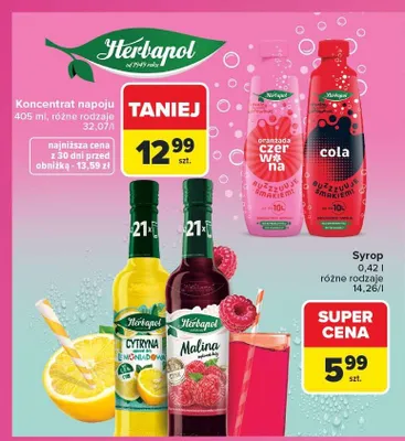Koncentrat napoju Herbapol cola promocja w Carrefour