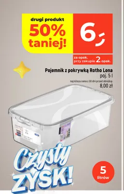 Pojemnik z pokrywką Rotho Lona 5 l promocja w Dealz