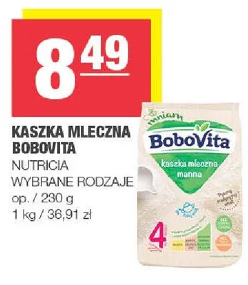 Kaszka mleczna BoboVita promocja w SPAR