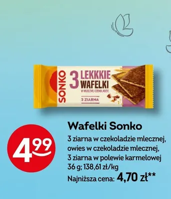Wafelki Sonko 3 ziarna w czekoladzie mlecznej promocja w Żabka
