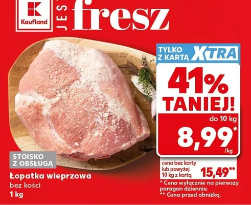Łopatka wieprzowa bez kości promocja w Kaufland