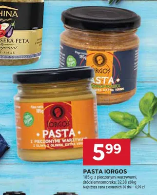 Pasta z pieczonymi warzywami śródziemnomorska Iorgos promocja w Stokrotka