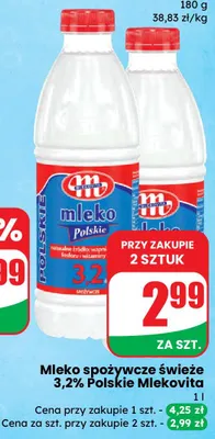 Mleko spożywcze świeże 3,2% Polskie promocja w Dino