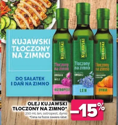 Olej Kujawski tłoczony na zimno dynia promocja w Stokrotka