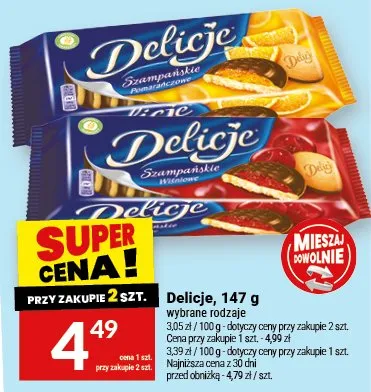 Czekolada Delicje, 147g promocja w Twój Market