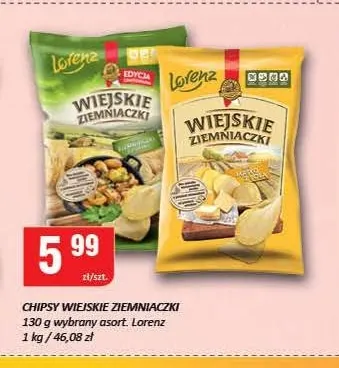 Chipsy Wiejskie Ziemniaczki Lorenz promocja w Chorten