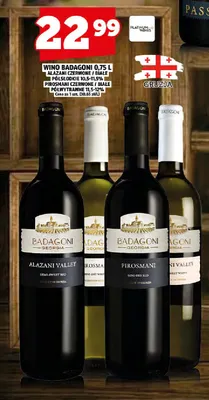 Wino czerwone Alazani półsłodkie Badagoni promocja w TOPAZ