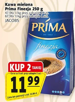 Kawa mielona Prima Finezja 250g promocja w Prim Market