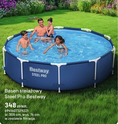 Basen stelażowy Steel Pro w zestawie filtracja promocja w Castorama