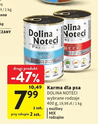 Karma dla psa Dolina Noteci promocja w Intermarche