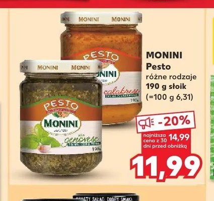Pesto Calabrese Monini promocja w Kaufland