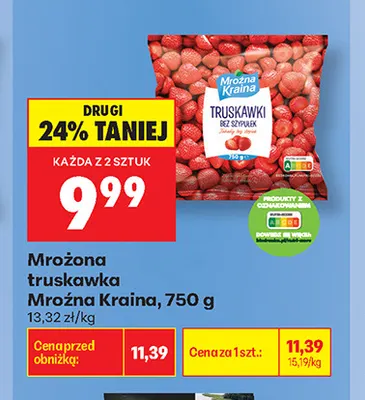 Truskawki mrożone Mroźna Kraina promocja w Biedronka