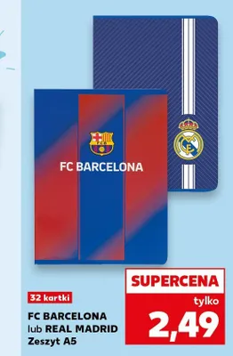 Zeszyt A5 FC Barcelona promocja w Kaufland