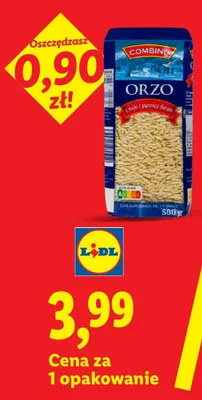 Makaron orzo z pszenicy durum Combino promocja w Lidl