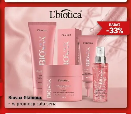 Kosmetyki Biovax Glamour L'biotica promocja w Drogeria Kosmyk