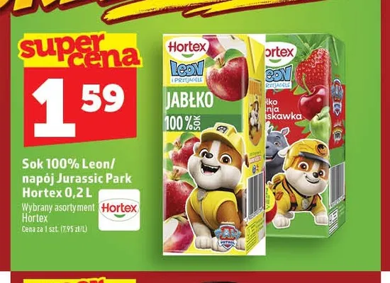 Napój Jurassic Park Hortex promocja w TOPAZ