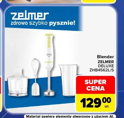 Blender ręczny Zelmer Deluxe ZHB4562 l/S promocja w Carrefour