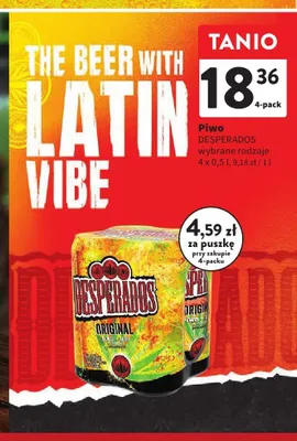 Piwo Desperados Original 4-pak promocja w Intermarche