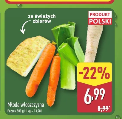 Młoda włoszczyzna polska Aldi promocja w Aldi