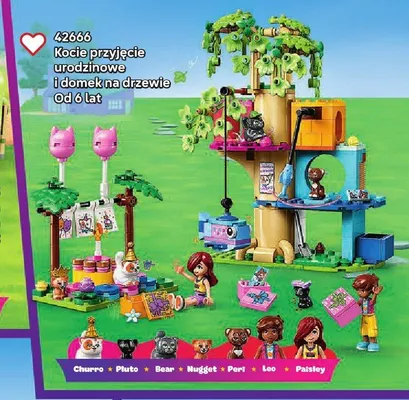 Klocki LEGO Friends 42666 Kocie przyjęcie urodzinowe i domek na drzewie promocja w LEGO