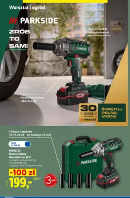 Akumulatorowy klucz udarowy 20V Parkside promocja w Lidl