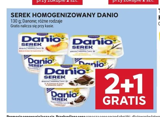 Serek homogenizowany Danio promocja w Stokrotka