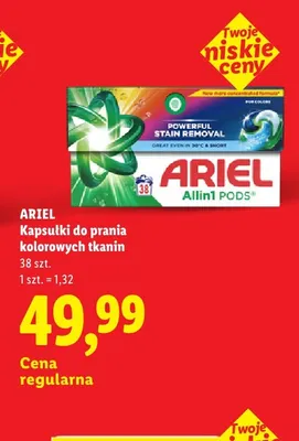 Kapsułki do prania kolorowych tkanin Ariel Allin1 Pods 38-pak promocja w Lidl