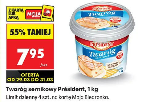 Twaróg sernikowy promocja w Biedronka