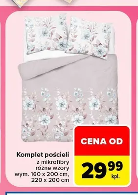 Komplet pościeli z mikrofibry promocja w Carrefour