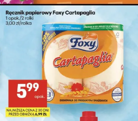 Ręcznik papierowy Foxy Cartapaglia promocja w Delikatesy Centrum